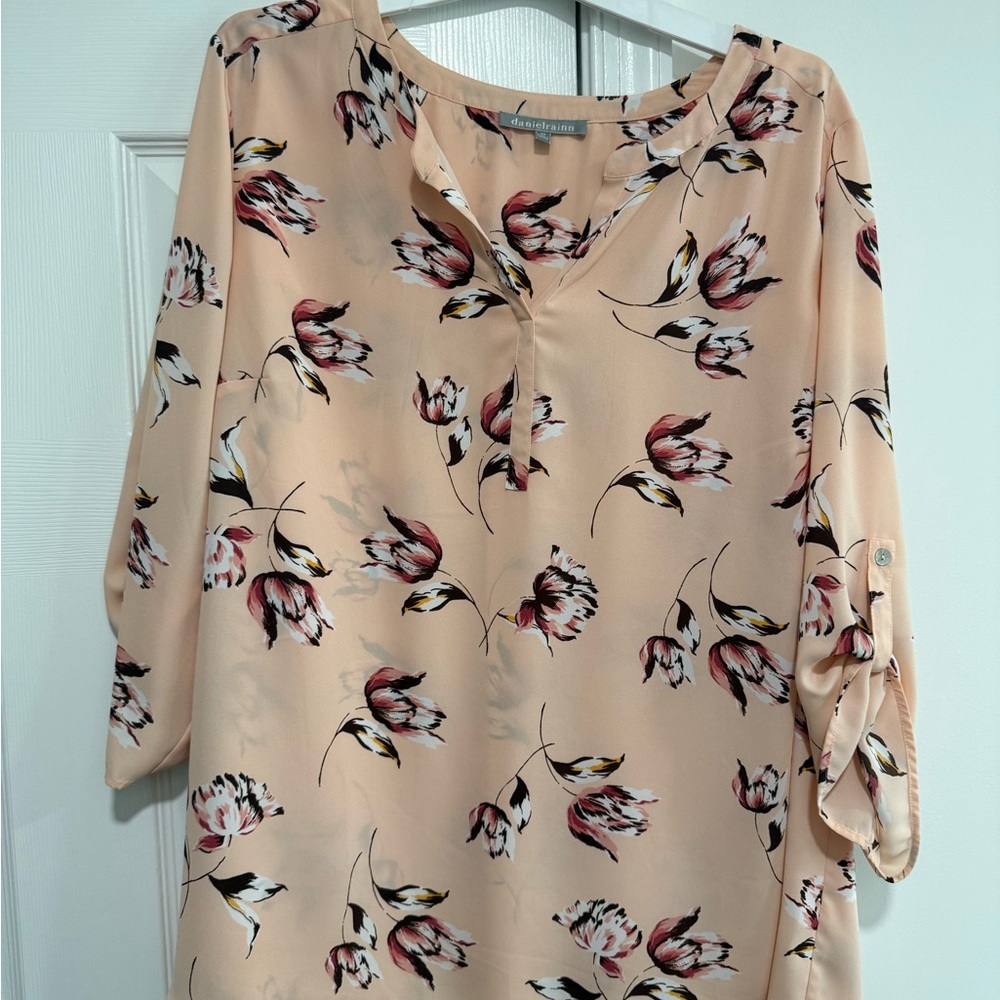 Daniel Rainn Blush Floral Blouse